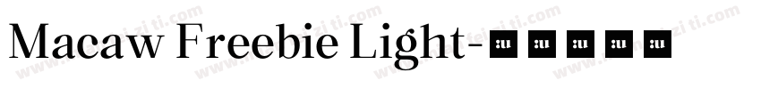 Macaw Freebie Light字体转换